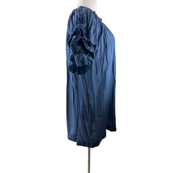 Mersea Tulum Ruffle Sleeve Dress Navy Blue Women's Size Small Mer Sea - Picture 7 of 11